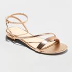 Women's Isma Barely There Ankle Strap Sandals - A New Day Rose Gold