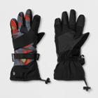 Boys' Premium Linear Ski Gloves - C9 Champion Black 4-7, Black Gray