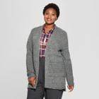 Women's Plus Size Textured Cardigan - Universal Thread Gray