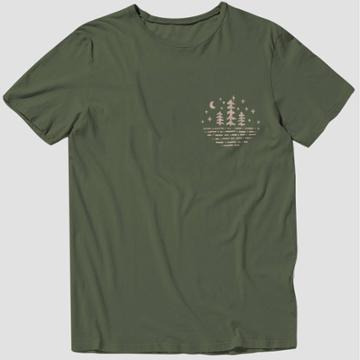 Men's Tall Great Pacific Standard Fit Crew Neck Graphic T-shirt - Goodfellow & Co Green