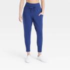 Women's High-waisted Ribbed Jogger Pants 25.5 - All In Motion Sapphire