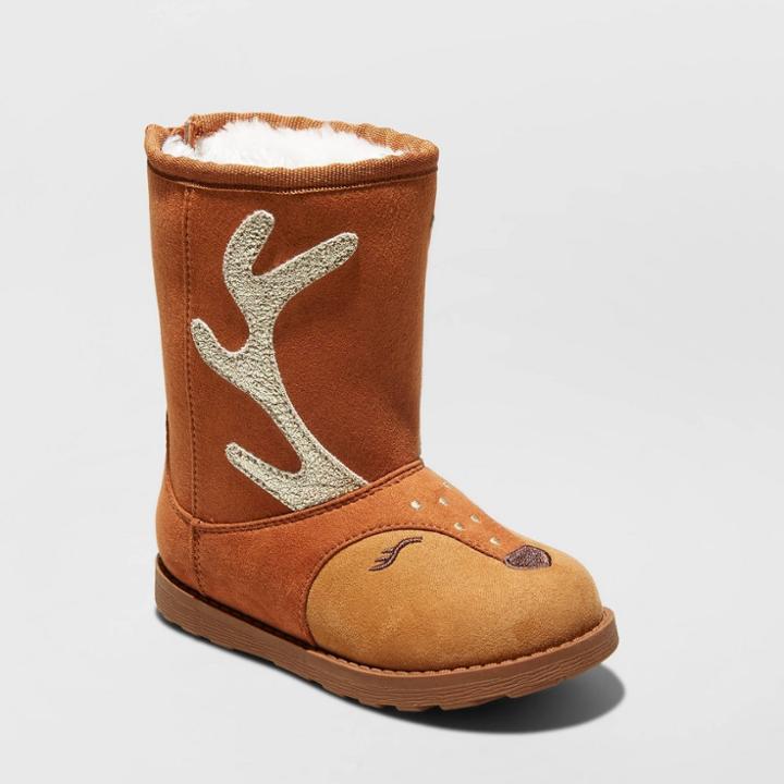 Toddler Girls' Balbina Fashion Boots - Cat & Jack Chestnut 5, Girl's, Brown