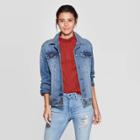 Women's Essential Solid Denim Jacket - Universal Thread Blue