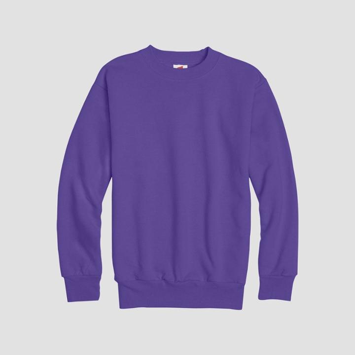Hanes Kids' Comfort Blend Eco Smart Crew Neck Sweatshirt - Purple
