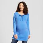 Maternity Lace-up Sweatshirt - Isabel Maternity By Ingrid & Isabel Blue