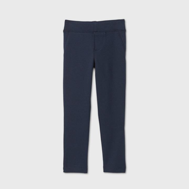 Toddler Girls' Stretch Uniform Ponte Jeggings - Cat & Jack Blue