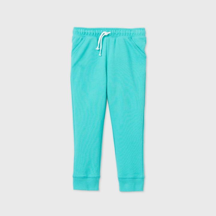 Toddler Girls' French Terry Jogger Pants - Cat & Jack Turquoise