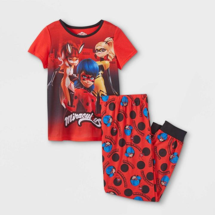 Girls' Miraculous 2pc Jersey Pajama