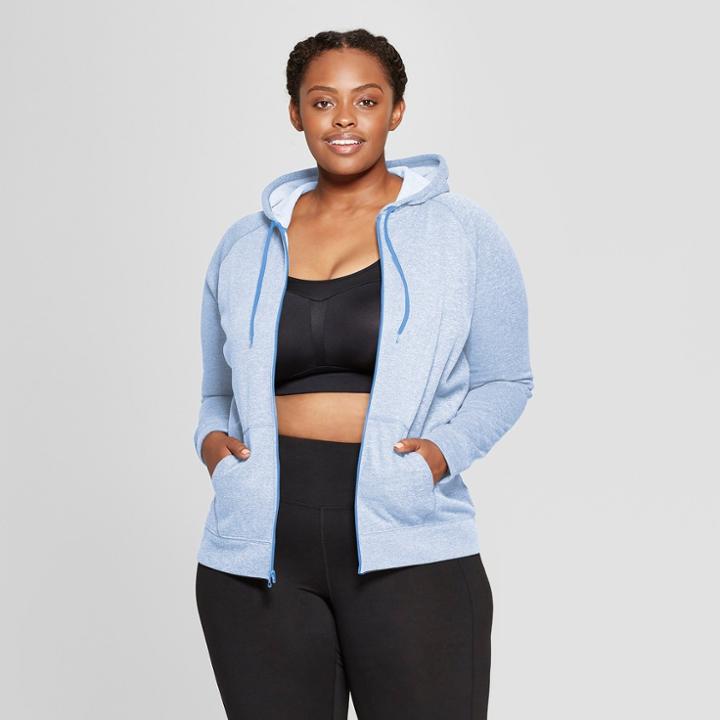 Women's Plus Size Tech Fleece Full Zip Sweatshirt - C9 Champion Blue