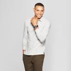 Men's Striped Standard Fit Long Sleeve Jersey Polo Shirt - Goodfellow & Co Masonry Gray