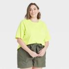 Women's Plus Size Short Sleeve T-shirt - A New Day Green