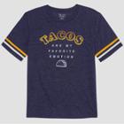 Well Worn Women's Short Sleeve Emotion Tacos T-shirt - Zoe+liv (juniors') - Blue
