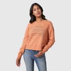 United By Blue Women's Organic Wave Graphic Pullover Sweatshirt - Peach