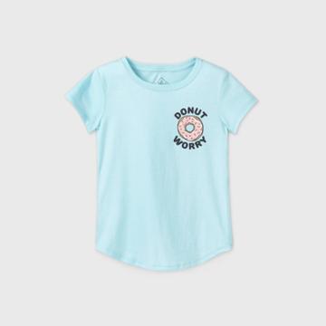 Girls' L.o.l. Vintage 'donut Worry' Short Sleeve Graphic T-shirt - Blue