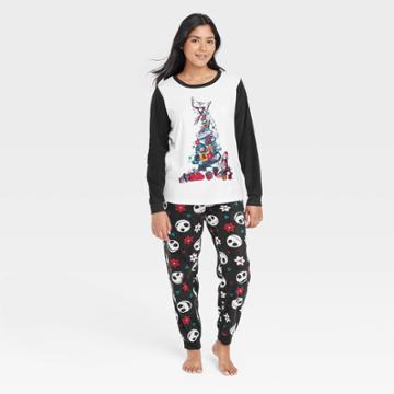 Women's The Nightmare Before Christmas Jack Skellington Christmas Tree Sleep Pajama