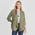 Women's Long Sleeve Cargo Jacket - Knox Rose Olive