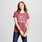 Awake Women's New York State Of Mind T-shirt M - Burgundy (juniors'), Purple