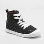 Girls' Ansley High Top Canvas Sneakers With Glitter - Cat & Jack Black