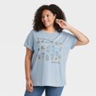 Zoe+liv Women's Plus Size Enough Plants Short Sleeve Graphic T-shirt - Blue