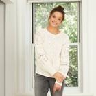 Women's Crewneck Cable Knit Pullover Sweater - Universal Thread Cream