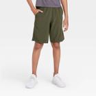 Boys' Stretch Woven Shorts - All In Motion Olive Green Xs, Boy's, Green Green
