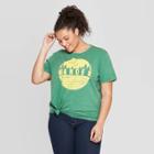 Plus Size Women's Plus Short Sleeve Full Of Wander Graphic T-shirt - Mighty Fine (juniors') - Green
