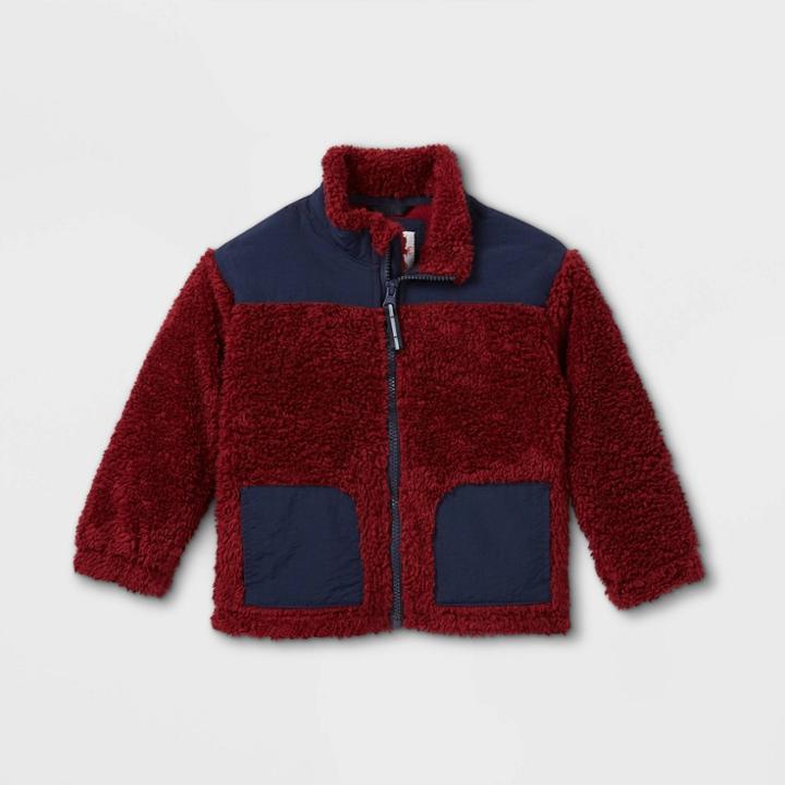 Toddler Girls' Fleece Jacket - Cat & Jack Burgundy