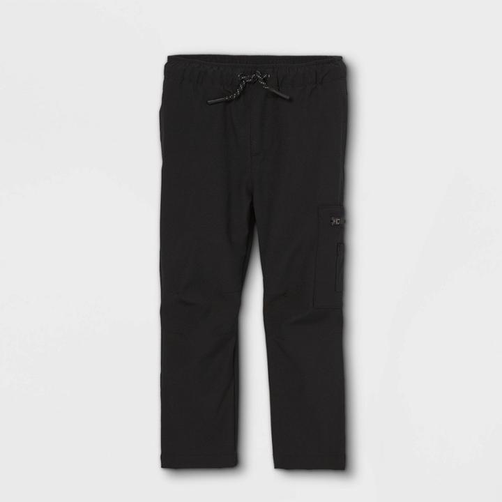 Toddler Boys' Quick Dry Poplin Pull-on Jogger Chino Pants - Cat & Jack Black