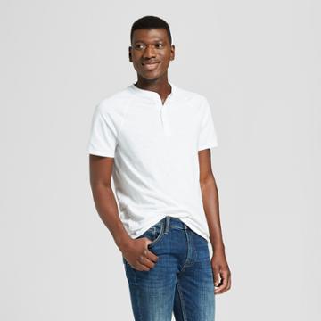 Men's Short Sleeve Henley Shirt - Goodfellow & Co True White