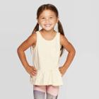 Toddler Girls' Peplum Tank Top - Art Class Cream 4t, Girl's, White