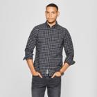 Men's Long Sleeve Standard Fit Northrop Poplin Button-down Shirt - Goodfellow & Co Charcoal (grey)
