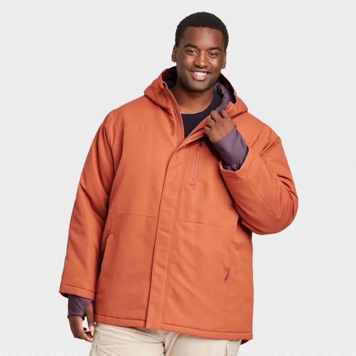 Men's Big & Tall Cold Weather Jacket - All In Motion Orange