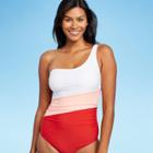 Women's Colorblock One Shoulder Classic One Piece Swimsuit - Kona Sol
