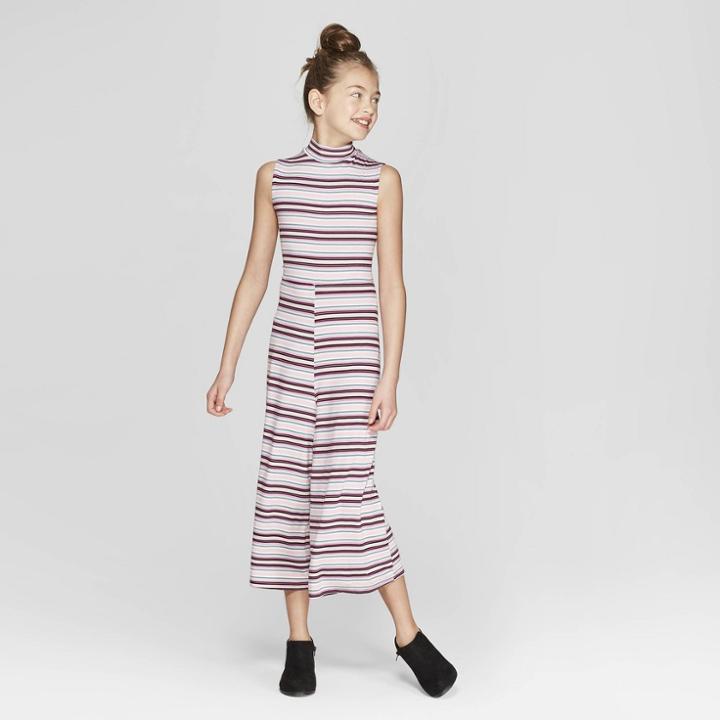 Girls' High Neck Jumpsuit - Art Class Teal