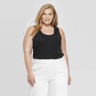 Women's Plus Size Sleeveless Crewneck Tank Top - Prologue Black
