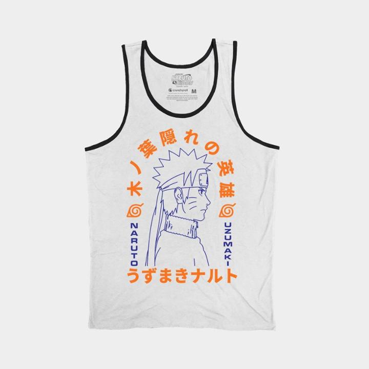Ripple Junction Adult Naruto Uzumaki Tank Top - White