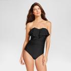 Merona Women's Flounce One Piece - Black -