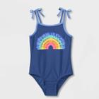 Toddler Girls' Graphic Rainbow Print One Piece Swimsuit - Cat & Jack Purple
