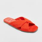 Dv Brand Women's Dv Addie Microsuede Knotted Slide Sandals - Red
