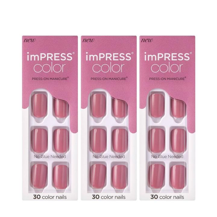 Kiss Impress Press-on Manicure Color Fake Nails - Petal Pink