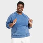 Women's Plus Size Hooded Sweatshirt - Universal Thread Blue
