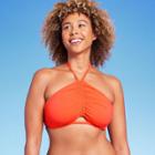Shade & Shore Women's Tunneled Cut Out Halter High Neck Bikini Top - Shade &