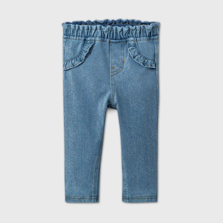 Baby Girls' Long Sparkle Jeans - Cat & Jack Blue Newborn