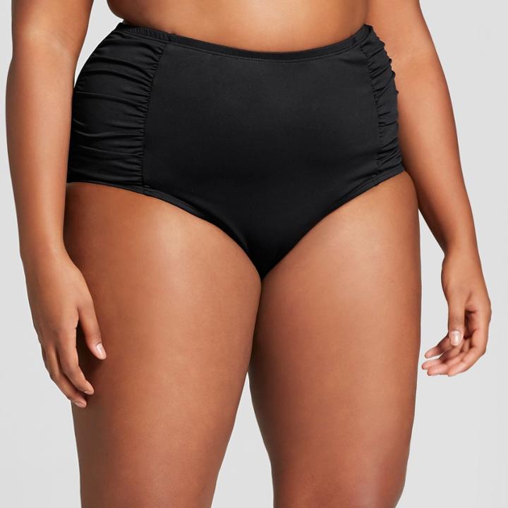 Clean Water Cleanwater Women's High Waist Bikini Bottom - Black