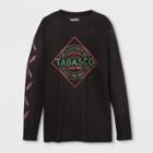 Men's Long Sleeve Tabasco Crew Pullover T-shirt - Black