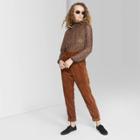 Women's Leopard Print Long Sleeve Mock Turtleneck Blouse - Wild Fable Neutral Xxl, Women's, Beige