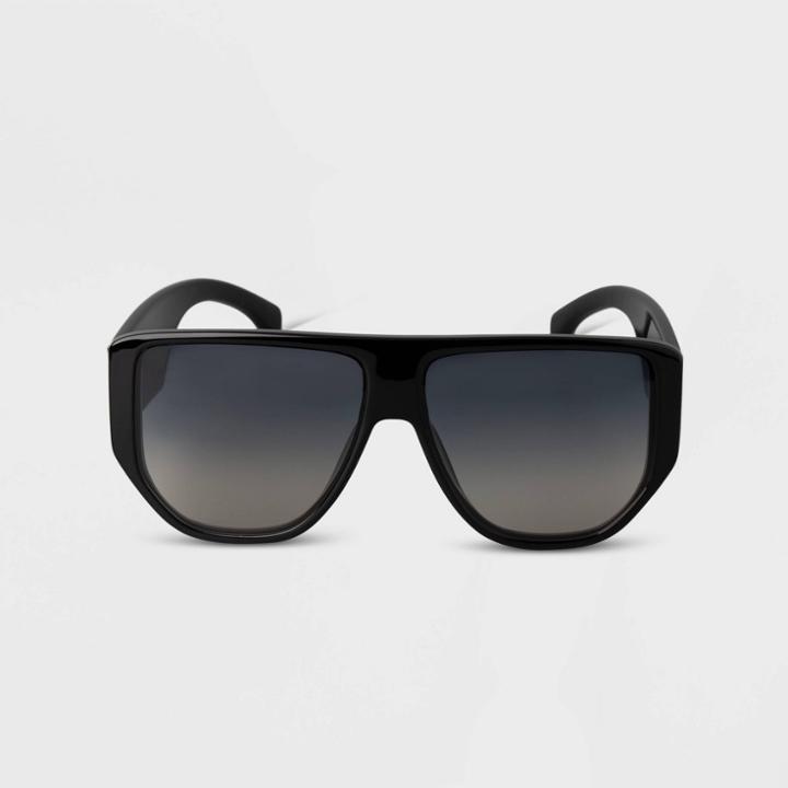 Women's Gradient Shield Sunglasses - A New Day Black