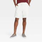 Men's 11.5 Regular Fit Fleece Shorts - Goodfellow & Co Off White