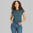Women's Short Sleeve Slim Fit T-shirt - Wild Fable Green