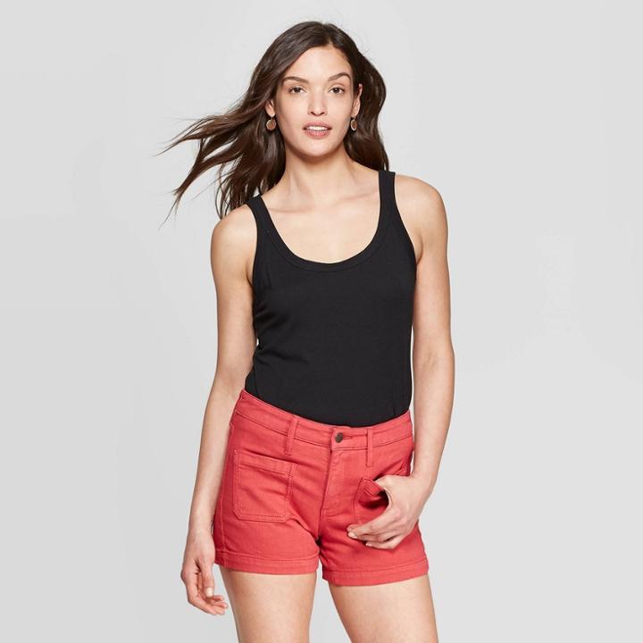 Women's Sleeveless Crewneck Tank Top - Universal Thread Black